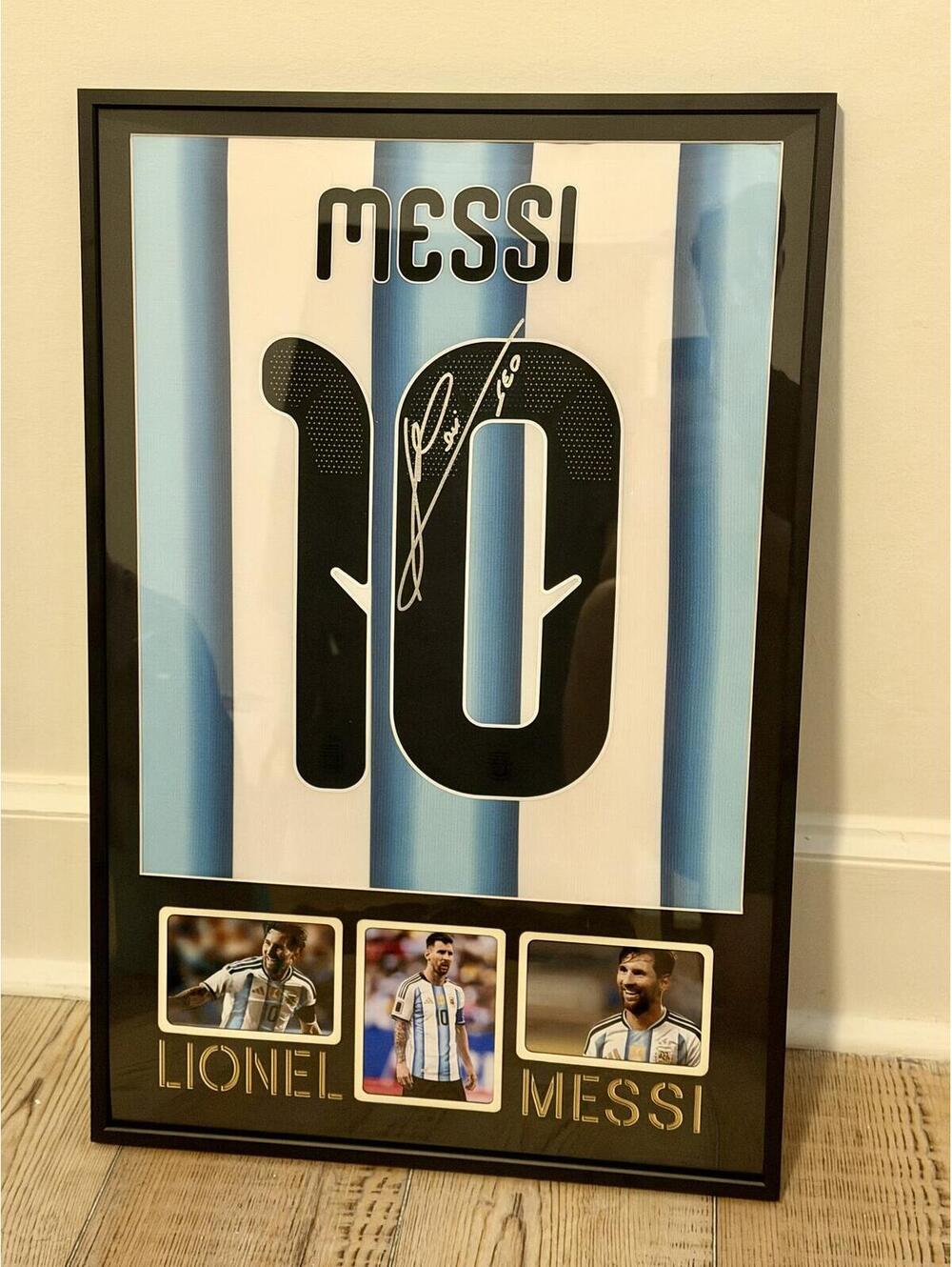 Lionel Messi #10 Argentina National Team Framed Jersey 2026 – Printed Signature